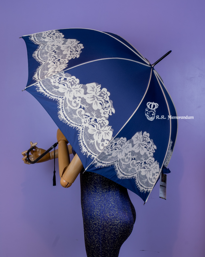 Boutique Vintage Lace Print Umbrella