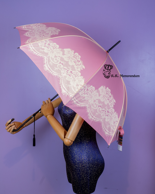Boutique Vintage Lace Print Umbrella