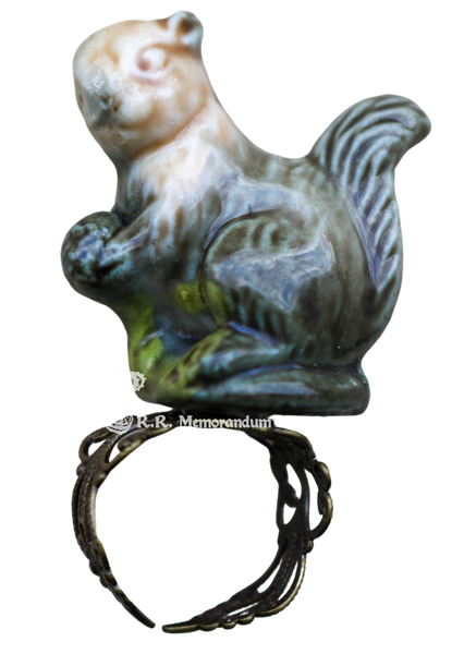 Curiosity Cabinet Creations Charming Squirrel Ring