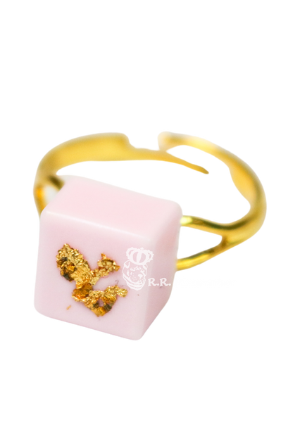 Dearly Beloved Gilded Cube Ring
