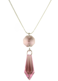 Gravelvet Pink Tear-Drop Necklace